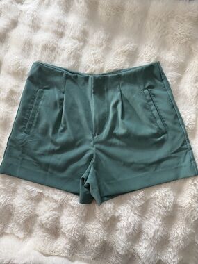 a new day Green High-Waist Pleated Front Shorts